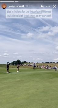 Paige Spiranac and Colt Knost at the 2024 Midwest Open (Image via Instagram @_paige.renee)